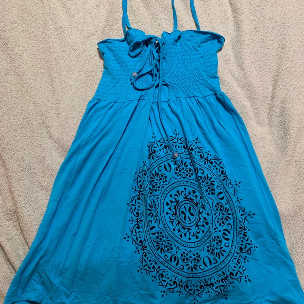 Blue Printed Dress